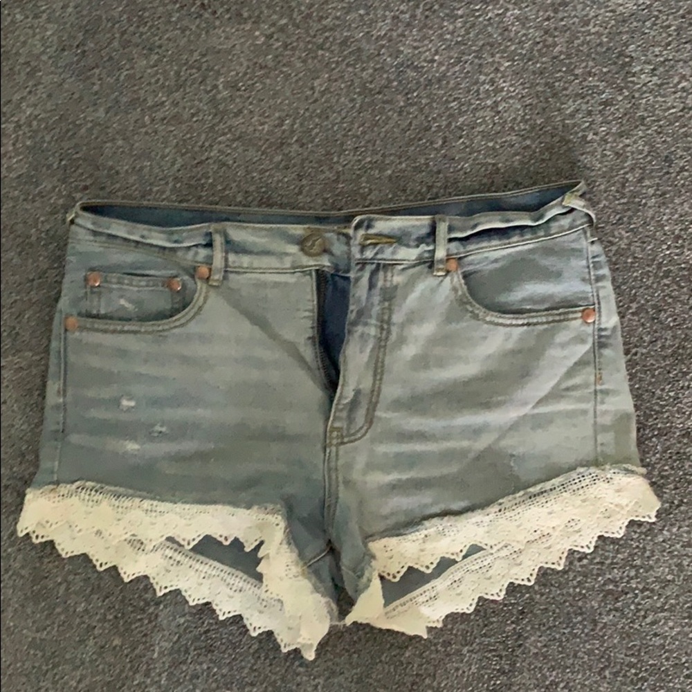 free people denim shorts